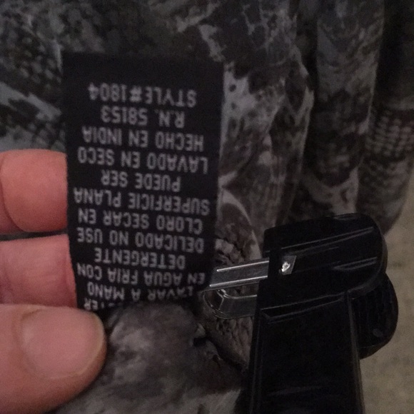 Chaudry KC cute summertime top with the long open on top sleeves, green gray L - Picture 3 of 8